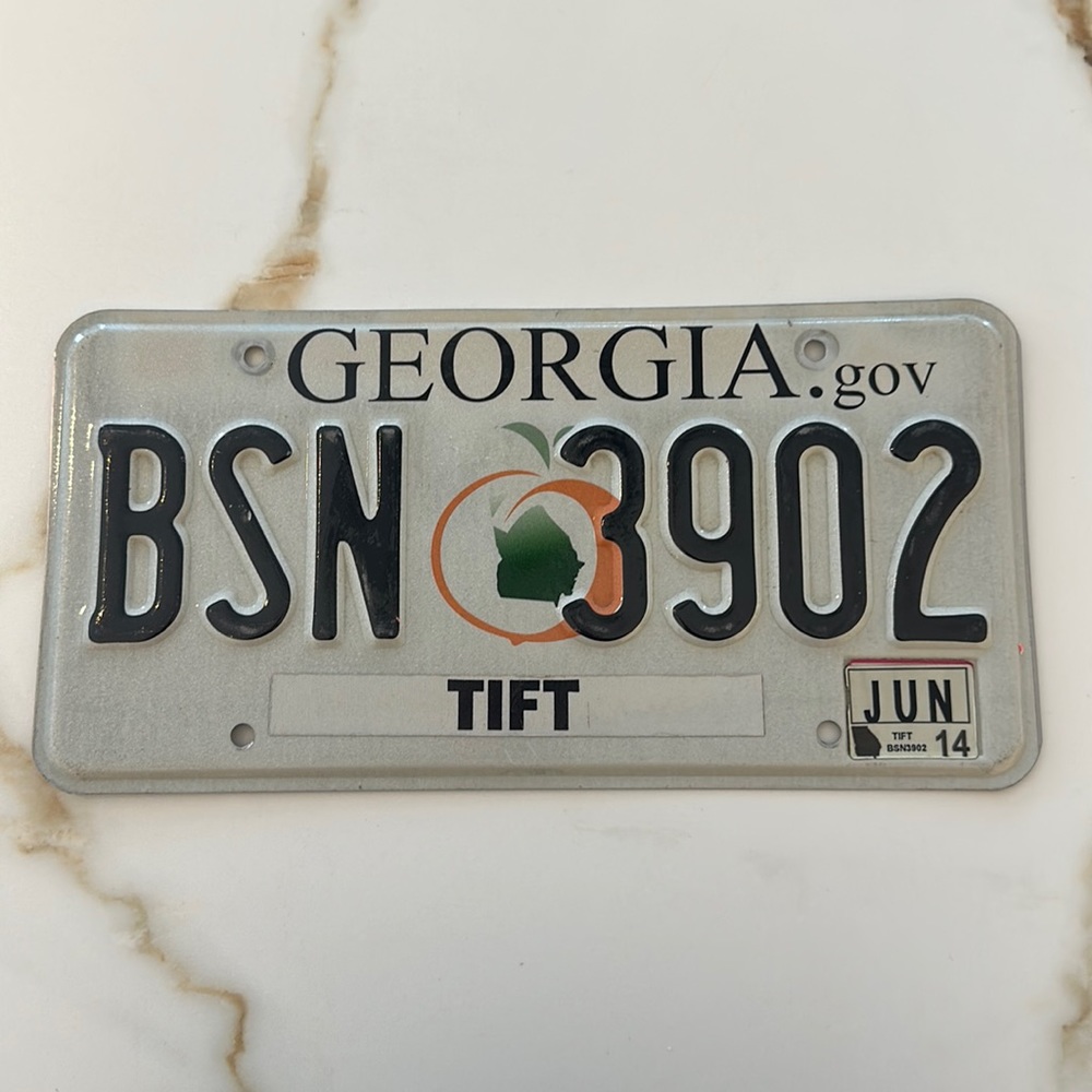 Georgia license plate